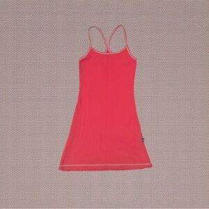 00s Volcom Mermaid Orange-Red Racerback Contrast Stitch Skater Beach Minidress
